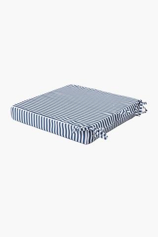 Printed Stripe Outdoor Chairpad, 40x40cm