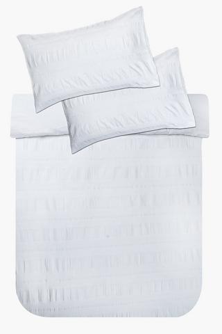 Jacquard Waffle Stripe Duvet Cover Set