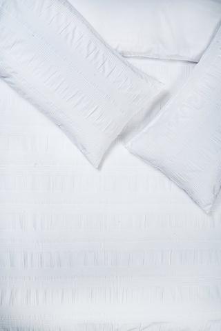 Jacquard Waffle Stripe Duvet Cover Set