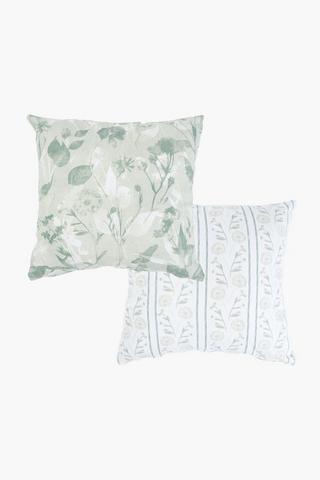 2 Pack Mikeno Floral Scatter Cover Only, 45x45cm