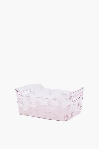 Bow Iridescent Plastic Utility Basket Medium