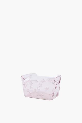 Bow Iridescent Plastic Utility Basket Small