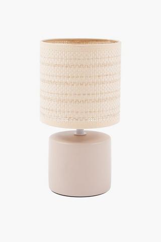 Raffia Ceramic Lamp Set, E14