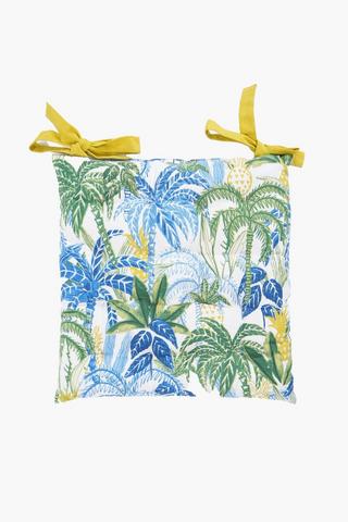 Printed Cotton Bates Palm Chair Pad,  40x40cm