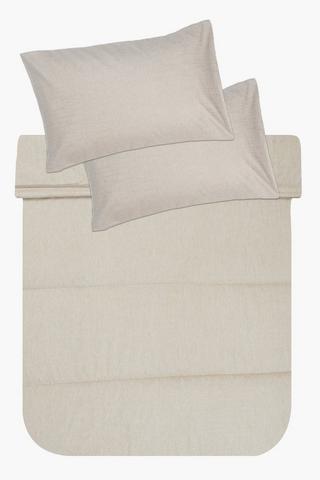 Soft Touch Marl Embossed Geometric Comforter Set