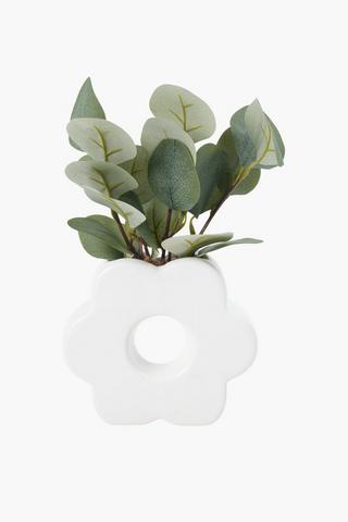 Gum Leaf In Daisy Pot, 14x26cm