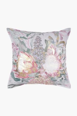 Extra Premium Swazi Protea Feather Filled Scatter Cushion, 60x60cm