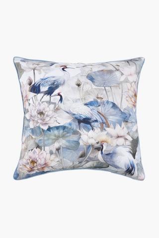 Extra Premium Cranes Feather Filled Scatter Cushion, 60x60cm