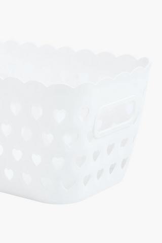 Heart Utility Storage Basket, L29xw20xh15cm