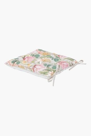 Printed Kathy Protea Cotton Chair Pad, 40x40cm