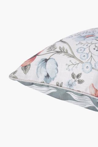 Extra Premium Poe Floral Feather Filled Scatter Cushion, 60x60cm