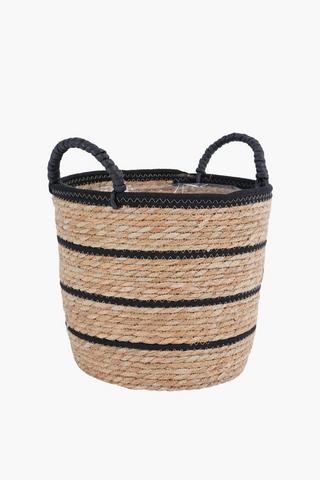 Stripe Basket Planter, 32cm