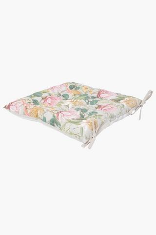 Printed Kathy Protea Cotton Chairpad, 50x50cm
