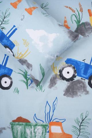 Printed Cotton Construction Reversible Fitted Sheet