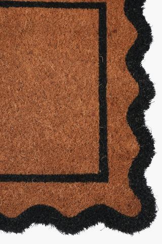 Coir Scalloped Welcome Door Mat, 40x120cm