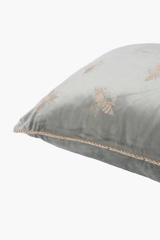 Embroidered Alden Bee Scatter Cushion, 50x50cm