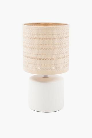 Raffia Ceramic Lamp Set, E14