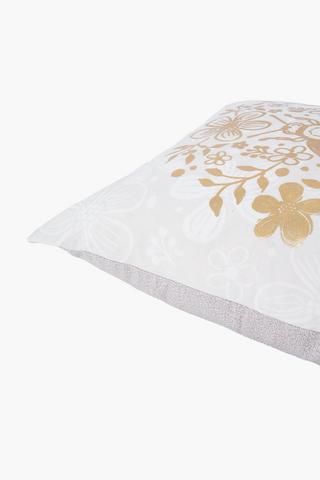 Printed Foil Alden Bees Scatter Cushion, 50x50cm