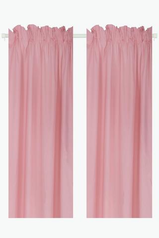 2 Pack Taped Soft Touch Curtain,150x218cm