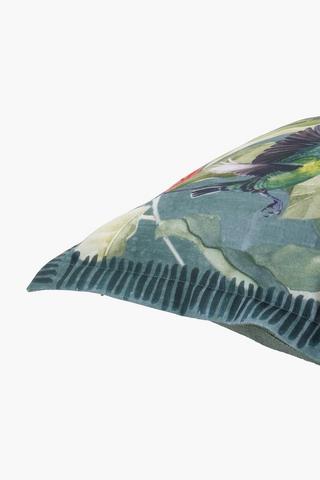 Printed Sa Birds Oxford Scatter Cushion, 55x55cm