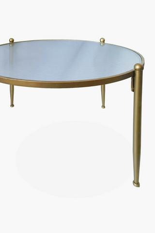 Ribbed Glass Coffee Table