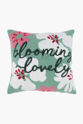 Textured Looped Blooming Scatter Cushion, 50x50cm