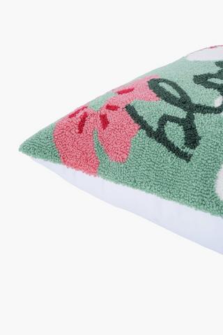 Textured Looped Blooming Scatter Cushion, 50x50cm
