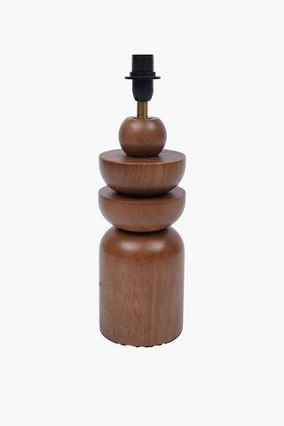 Stacked Wooden Lamp Base, E14
