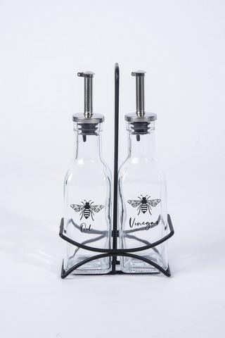 Bee Glass Condiment Set