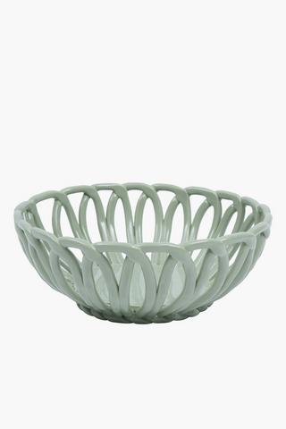 Ceramic Woven Fruit Bowl