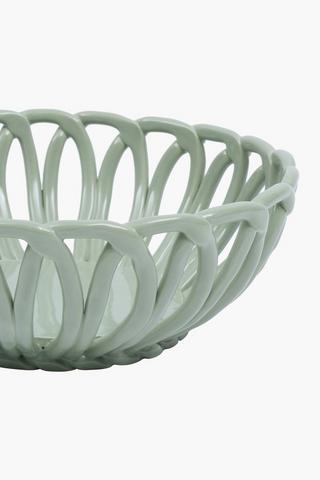 Ceramic Woven Fruit Bowl