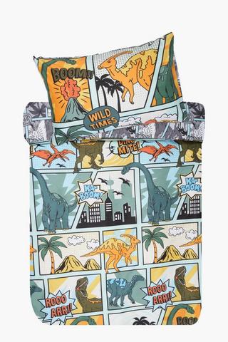 Soft Touch Hardy Dino Comic Book Comforter Set