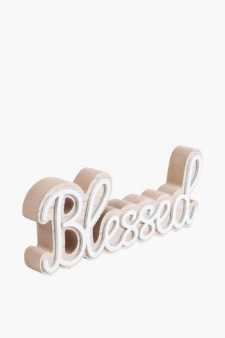 Blessed Standing Sign, 29x9cm