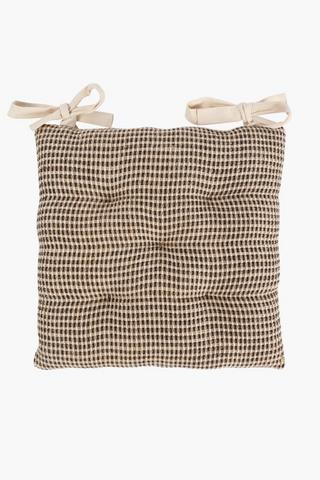Jute Woven Cotton Chairpad, 40x40cm