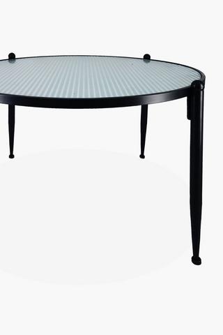 Ribbed Glass Coffee Table