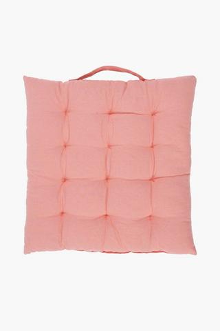Woven Plain Cotton Chair Pad, 40x40cm