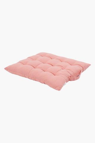 Woven Plain Cotton Chair Pad, 40x40cm