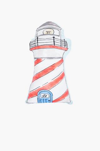 Billy Nautical Shaped Light House Cushion, 55x45cm