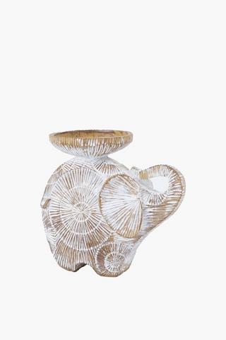 Elephant Sunburst Pillar Candle Holder, 12x24cm