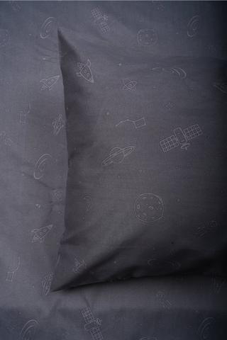 Soft Touch Neon Space Reversible Pillowcase
