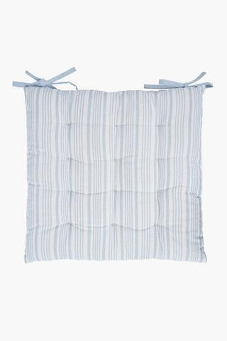 Stripe Skyway Cotton Chairp Pad, 50x50cm