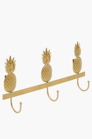 Pineapple 3 Wall Hook, 36x8cm