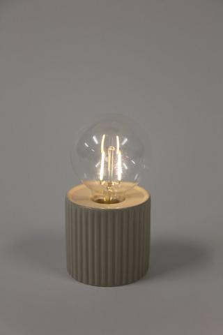 Ceramic Fluted Lamp Set, 8.5x16cm