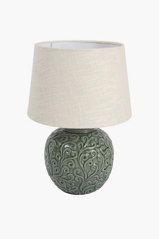 Floral Glazed Lamp Set, E27