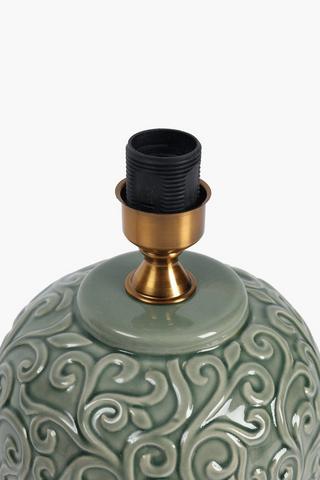 Floral Glazed Lamp Set, E27