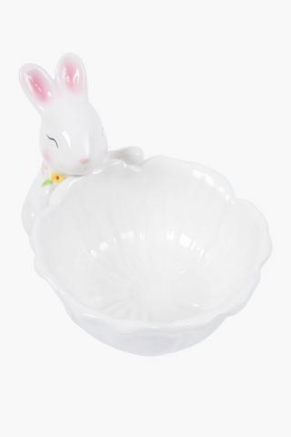 Bunny Flower Trinket Bowl, 18x12cm