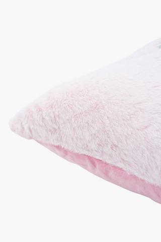 Faux Fur Bunny Tail Scatter Cushion, 30x50cm