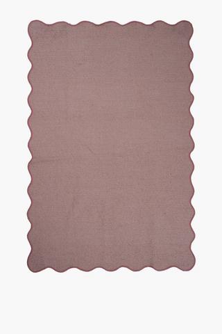 Boucle Scalloped Rug, 120x180cm