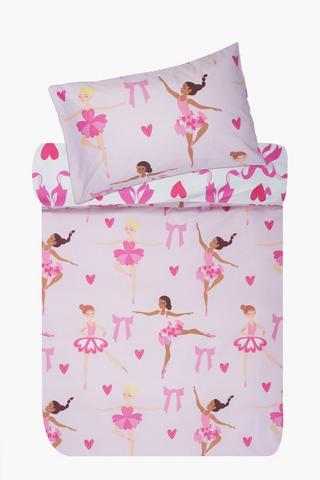 Soft Touch Ballerina Reversible Duvet Cover Set