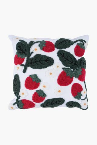 Textured Looped Fruit Scatter Cushion, 50x50cm